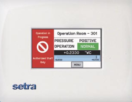 Setra Systems - SRCM - Overtrykksmonitor 1
